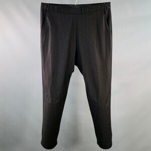 BARENA Size 36 Black Virgin Wool Blend Drawstring Casual Pants